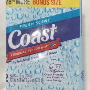 Pack-of-2-Coast-Deodorant-Soap-Bar-Fresh-Scent-4.12-oz