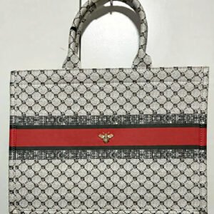 Deluxity Los Angeles Queen Bee Purse Bag Vegan Leather Red Stripe