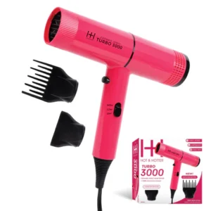 Hot & Hotter Ceramic Turbo 3000 Hair Dryer (PINK)