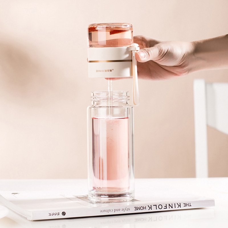 Glass Water Bottle With Tea Infuser Filter - Image 10