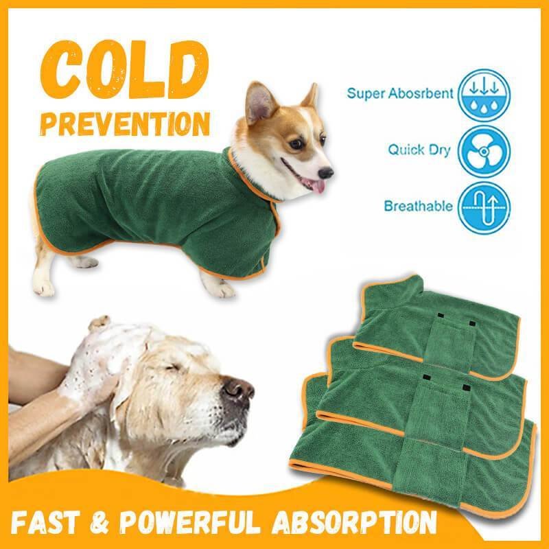 Absorbent Pet Bathrobe With Waist-wrapped Microfiber - Image 8
