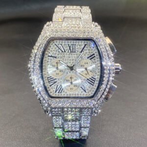 Men's Full Diamond Chronograph Watch