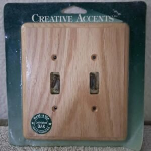 Creative Accents Oak Dual Light-Switch Cover