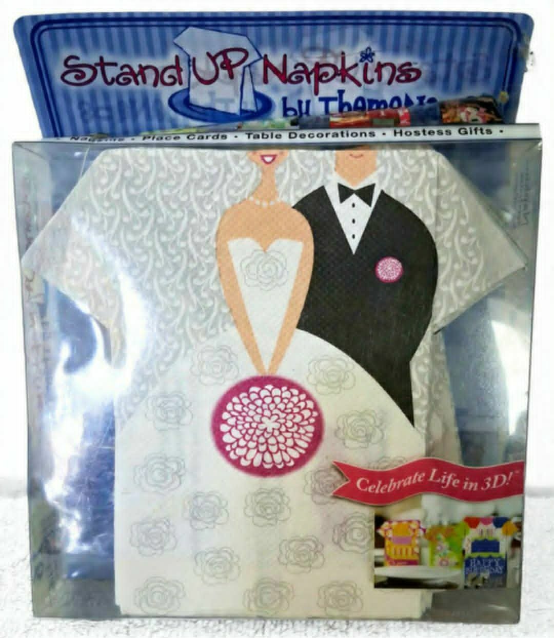 ThemeNaps Stand Up Napkins (Wedding Theme) 16ct