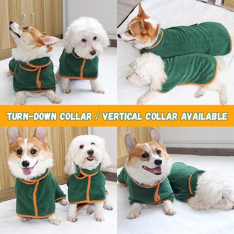 Absorbent Pet Bathrobe With Waist-wrapped Microfiber - Image 2