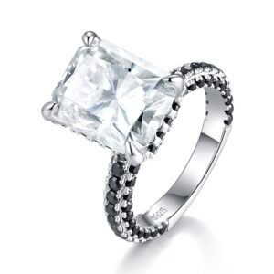 Sterling Silver 8ct Moissanite Statement Ring