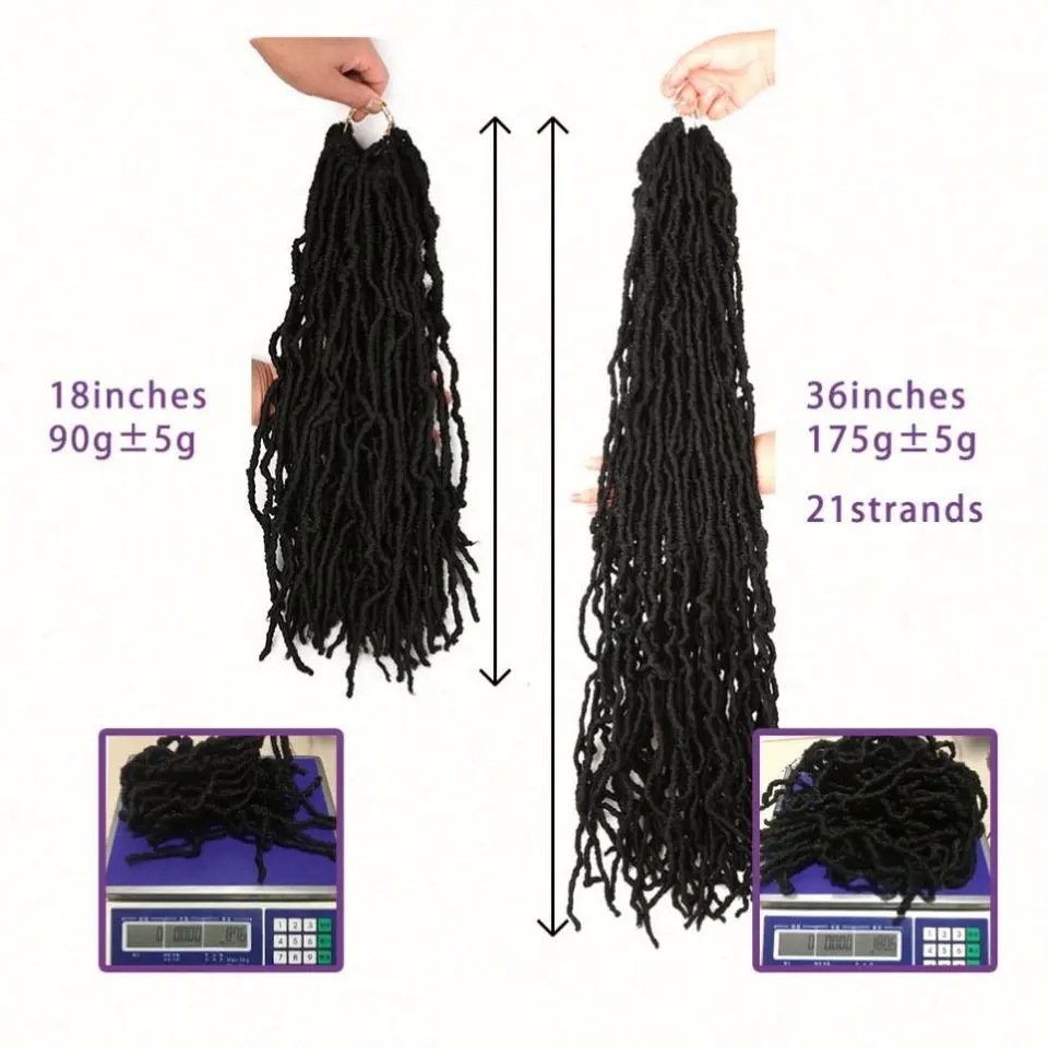 Earthworm Crochet Chemical Fiber Wig NuLocs Braiding Hair Dreadlocks - Image 3